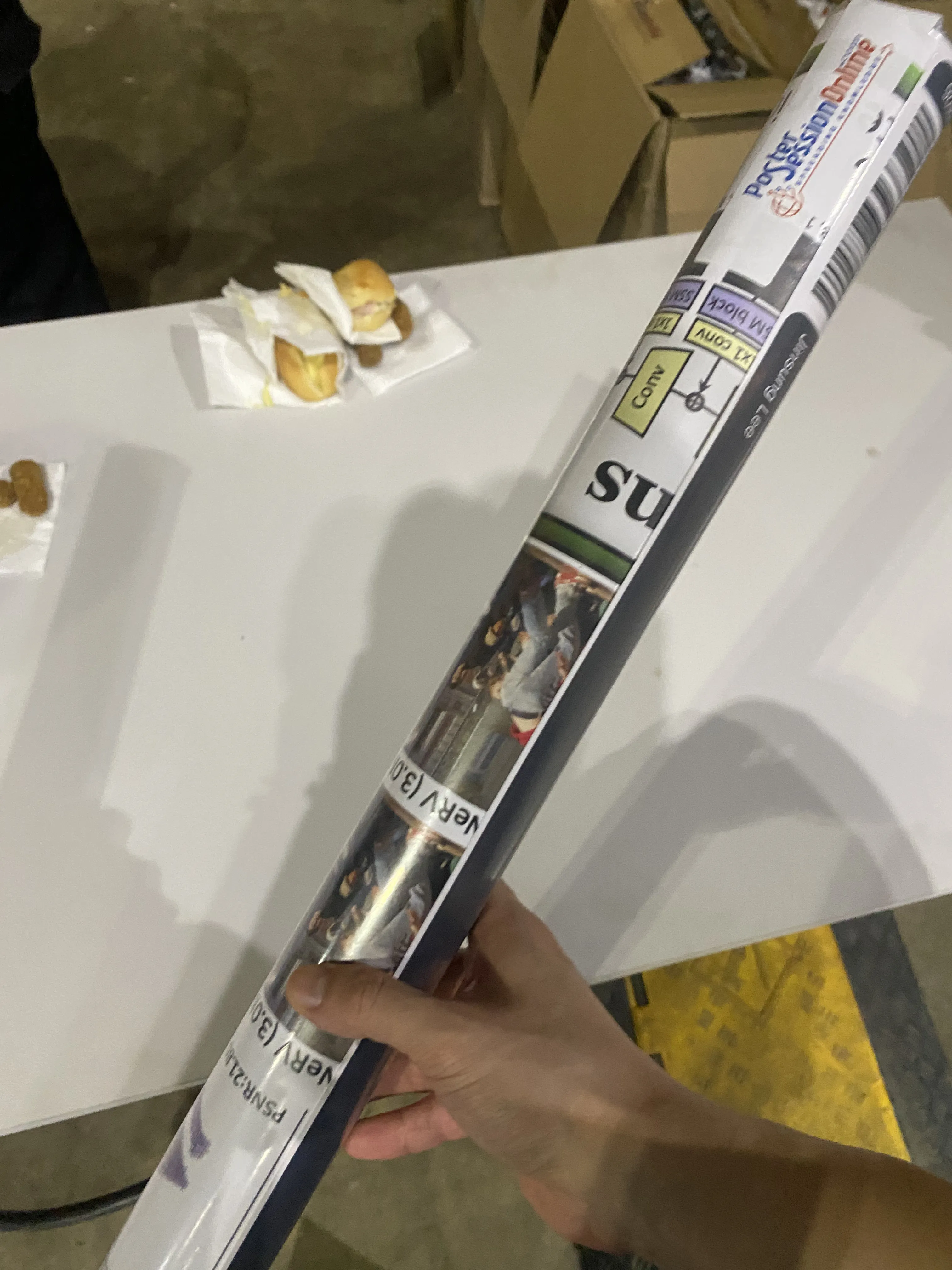 Picked up my poster after lunch
