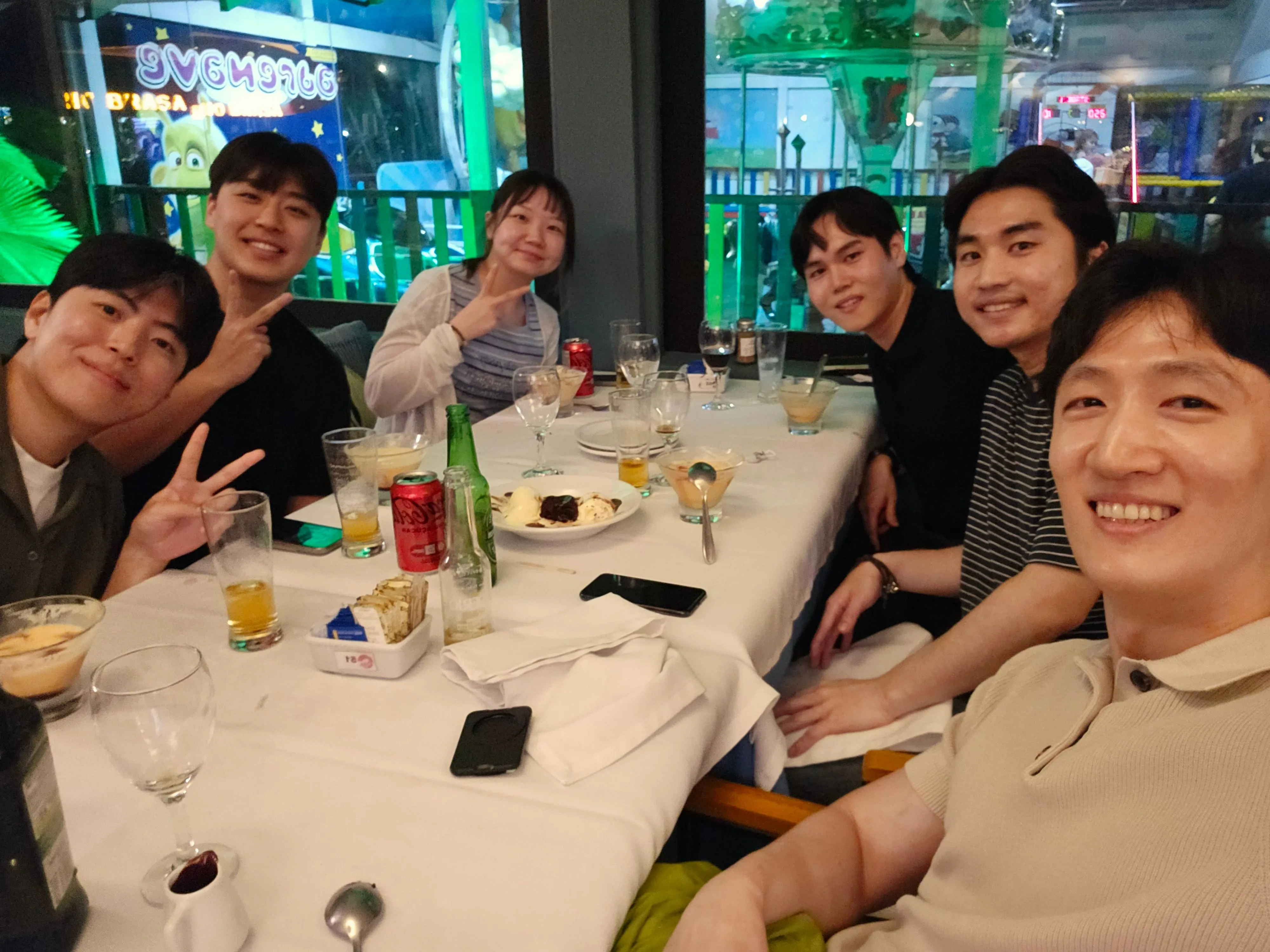 Hyunseok , Minkyu , Minji , Sangjun , me, and Minho .