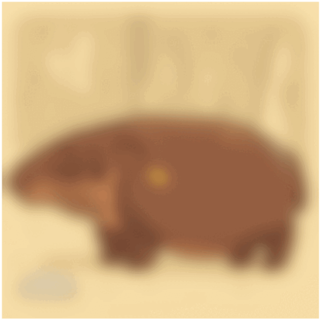 <Ours (WHippo)>
\theta(\cdot) : Gaussian blurring
\mathbf{c}(\cdot) : 2D OP projection